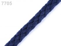 Textillux.sk - produkt Bavlnená šnúra Ø9 mm splietaná - 7705 modrá tm.