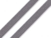 Textillux.sk - produkt Bavlnená šnúra plochá / dutinka šírka 12 mm - 4022 šedá