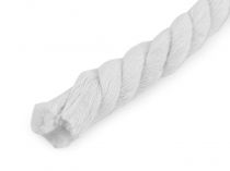 Textillux.sk - produkt Bavlnená šnúra točená Ø12 mm - 10 biela