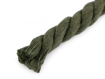 Textillux.sk - produkt Bavlnená šnúra točená Ø12 mm - 13 zelená malachitová khaki