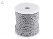 Textillux.sk - produkt Bavlnená šnúra točená Ø4 mm - 4 šedá svetlá
