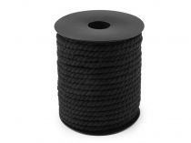 Textillux.sk - produkt Bavlnená šnúra točená Ø4 mm - 5 čierna