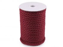 Textillux.sk - produkt Bavlnená šnúra točená Ø8 mm - 5 červená tm.