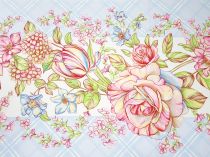 Textillux.sk - produkt Bavlnená štóla ružová hortenzia s ružou 50cm