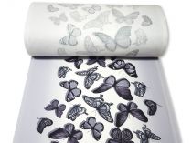 Textillux.sk - produkt Bavlnená štóla šedé motýle 50cm