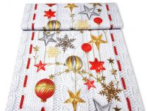 Textillux.sk - produkt Bavlnená štóla vianočná s nórskym vzorom 50cm