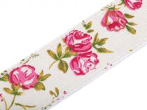 Textillux.sk - produkt Bavlnená stuha kvety šírka 40 mm