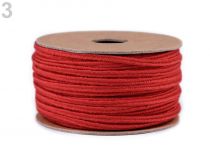 Textillux.sk - produkt Bavlnená sutaška šírka 4 mm - 3 červená