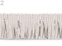 Bavlnené strapce s lurexom šírka 25 mm