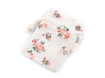 Textillux.sk - produkt Bavlnené vrecko s kvetmi 7x10 cm