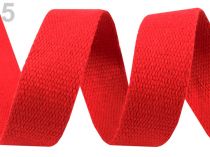 Textillux.sk - produkt Bavlnený popruh šírka 30 mm farebný - 5 červená