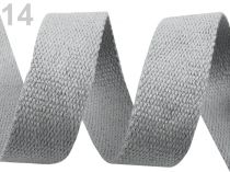 Textillux.sk - produkt Bavlnený popruh šírka 30 mm farebný - 14 šedá svetlá