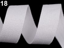 Textillux.sk - produkt Bavlnený popruh šírka 30 mm farebný - 18 biela