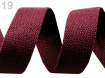 Textillux.sk - produkt Bavlnený popruh šírka 30 mm farebný - 19 hrdzavá hnedá tmavá