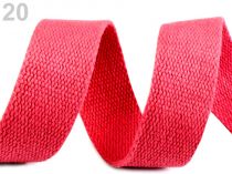 Textillux.sk - produkt Bavlnený popruh šírka 30 mm farebný - 20 ružová korálová