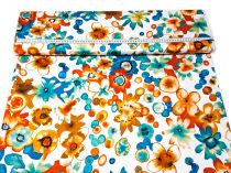Textillux.sk - produkt Bavlnený satén matný kvetový vzor 150 cm