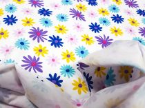 Textillux.sk - produkt Bavlnený úplet fialové kvety 150 cm