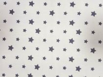 Textillux.sk - produkt Bavlnený úplet hviezdičky šírka 140 cm - 2-363 šedá hviezda,sv.sivá