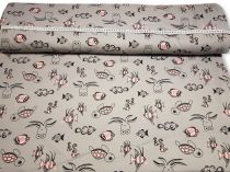 Textillux.sk - produkt Bavlnený úplet ružový morský svet 180 cm