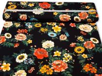 Textillux.sk - produkt Bavlnený úplet veľké farebné kvety 150cm
