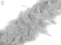 Textillux.sk - produkt Boa - morčacie perie 90 g dĺžka 1,8 m - 8 šedá najsvetlejšia