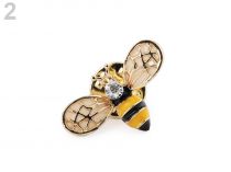 Textillux.sk - produkt Brošňa / odznak pes, včela - 2 zlatá včielka