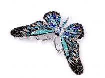 Textillux.sk - produkt Brošňa s brúsenými kamienkami motýľ