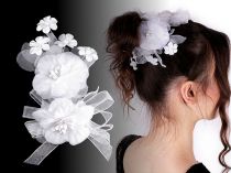 Textillux.sk - produkt Brošňa / svadobná ozdoba do vlasov kvety