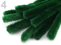 Textillux.sk - produkt Chlpaté drôtiky Ø15 mm dĺžka 30 cm - 4 zelená jedla