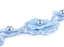 Textillux.sk - produkt Čipka 3D kvet s perlou šírka 30 mm
