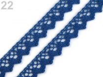 Textillux.sk - produkt Čipka bavlnená šírka  15 mm paličkovaná - 22 modrá temná (bavlna)