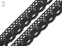 Textillux.sk - produkt Čipka bavlnená šírka  40 mm paličkovaná - 3 čierna