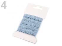 Textillux.sk - produkt Čipka bavlnená šírka 12 mm paličkovaná  - 4 modrá svetlá