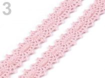 Textillux.sk - produkt Čipka bavlnená šírka 12 mm paličkovaná - 3 ružová svetlá