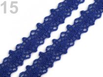 Textillux.sk - produkt Čipka bavlnená šírka 12 mm paličkovaná - 15 modrá tmavá