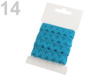 Textillux.sk - produkt Čipka bavlnená šírka 15 mm paličkovaná 3 m - 14 modrá azuro