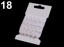 Textillux.sk - produkt Čipka bavlnená šírka 15 mm paličkovaná 3 m - 18 biela