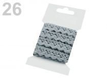 Textillux.sk - produkt Čipka bavlnená šírka 15 mm paličkovaná 3 m - 26 šedá