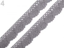 Textillux.sk - produkt Čipka bavlnená šírka 25 mm paličkovaná - 4 šedá