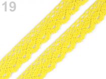 Textillux.sk - produkt Čipka bavlnená šírka  28 mm paličkovaná - 19 žltá  