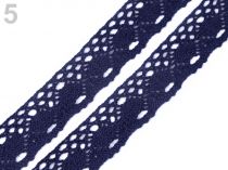 Textillux.sk - produkt Čipka bavlnená šírka  40 mm paličkovaná - 5 modrá temná