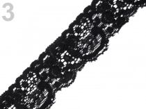 Textillux.sk - produkt Čipka elastická šírka 35 mm - 3 čierna