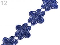 Textillux.sk - produkt Čipka vzdušná šírka 45 mm kvety - 12 modrá
