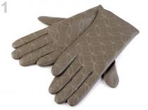 Dámske kožené rukavice prešívané