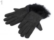 Textillux.sk - produkt Dámske kožené rukavice s kožušinou