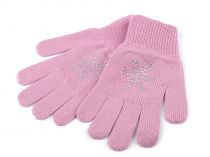 Textillux.sk - produkt Dámske pletené rukavice vločka s kamienkami Capu