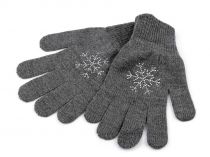 Textillux.sk - produkt Dámske pletené rukavice vločka s kamienkami Capu