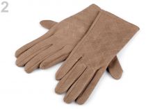 Textillux.sk - produkt Dámske prešívané rukavice 2. akosť - 2 (vel. M) hnedá piesková