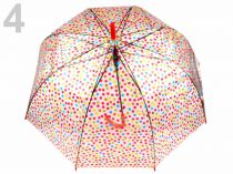 Textillux.sk - produkt Dámsky dáždnik s rúčkou vystreľovací priehľadný s bodkami