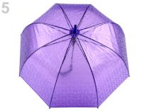 Textillux.sk - produkt Dámsky priehľadný vystreľovací dáždnik - 5 modrofialová